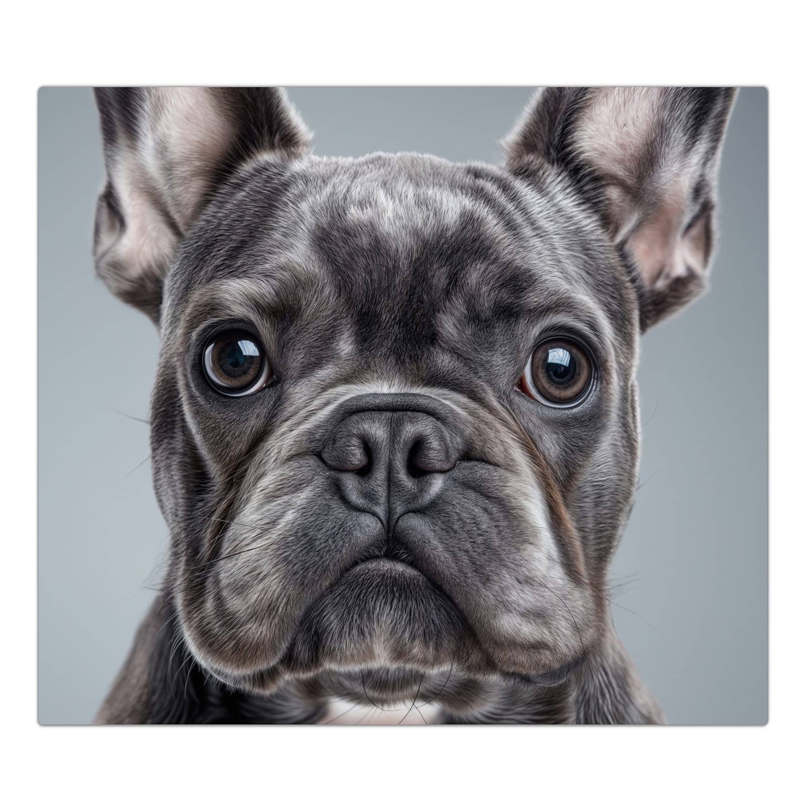 1-teilige Herdabdeckung aus Holz mit Französische & Bulldogge-Motiv in der Frontansicht #grösse_1-Teilig (60x52cm)
