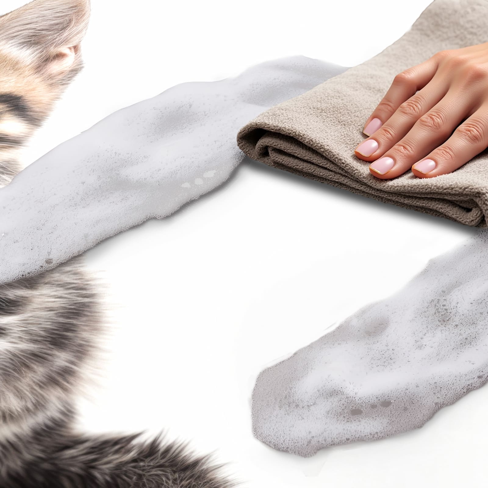 Küchenteppich mit Motiv Katze und Hund - einfach zu reinigen mit angenehmer Haptik