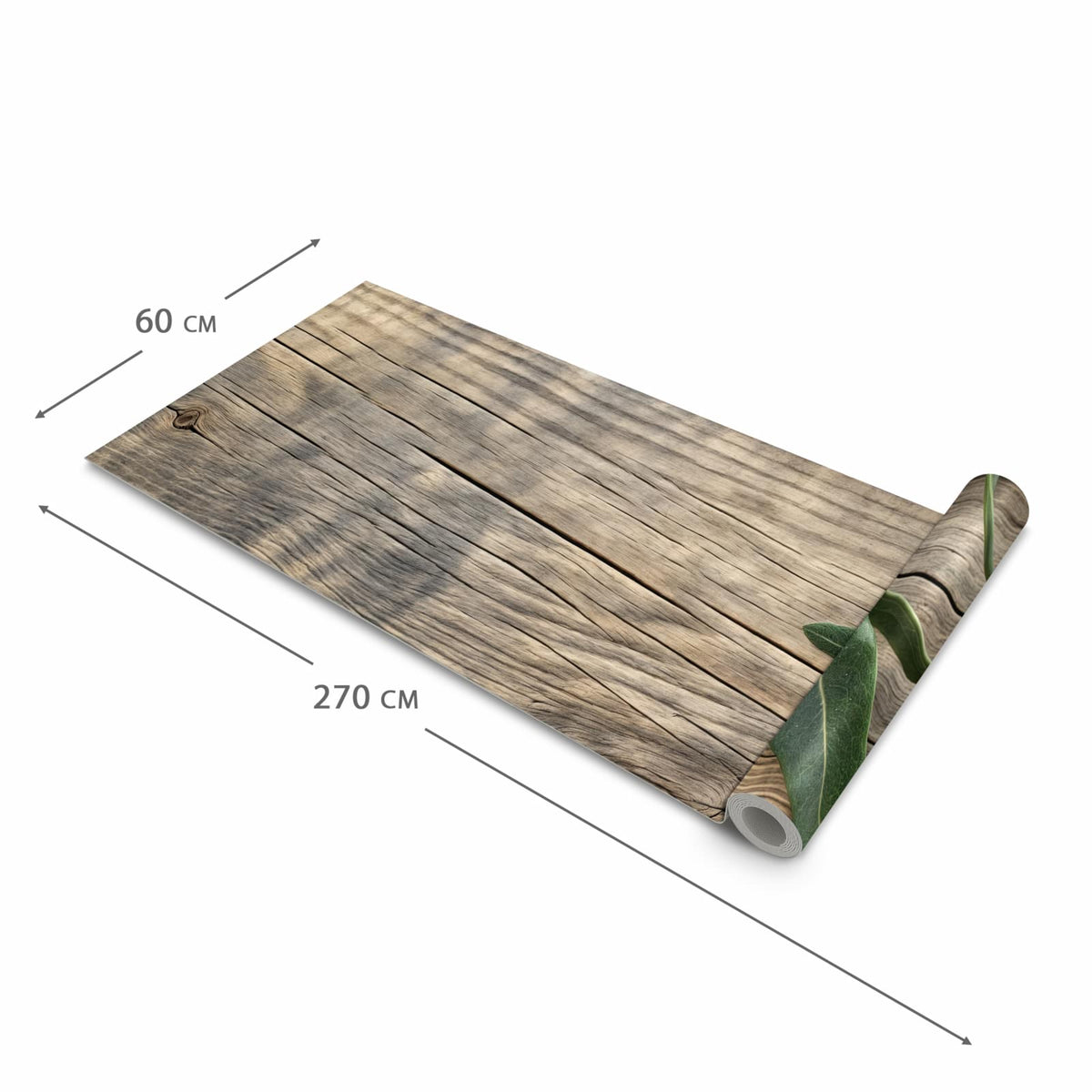 Komfortabler Küchenläufer mit Motiv Holztisch mit Oliven in der Grösse 80x280 cm