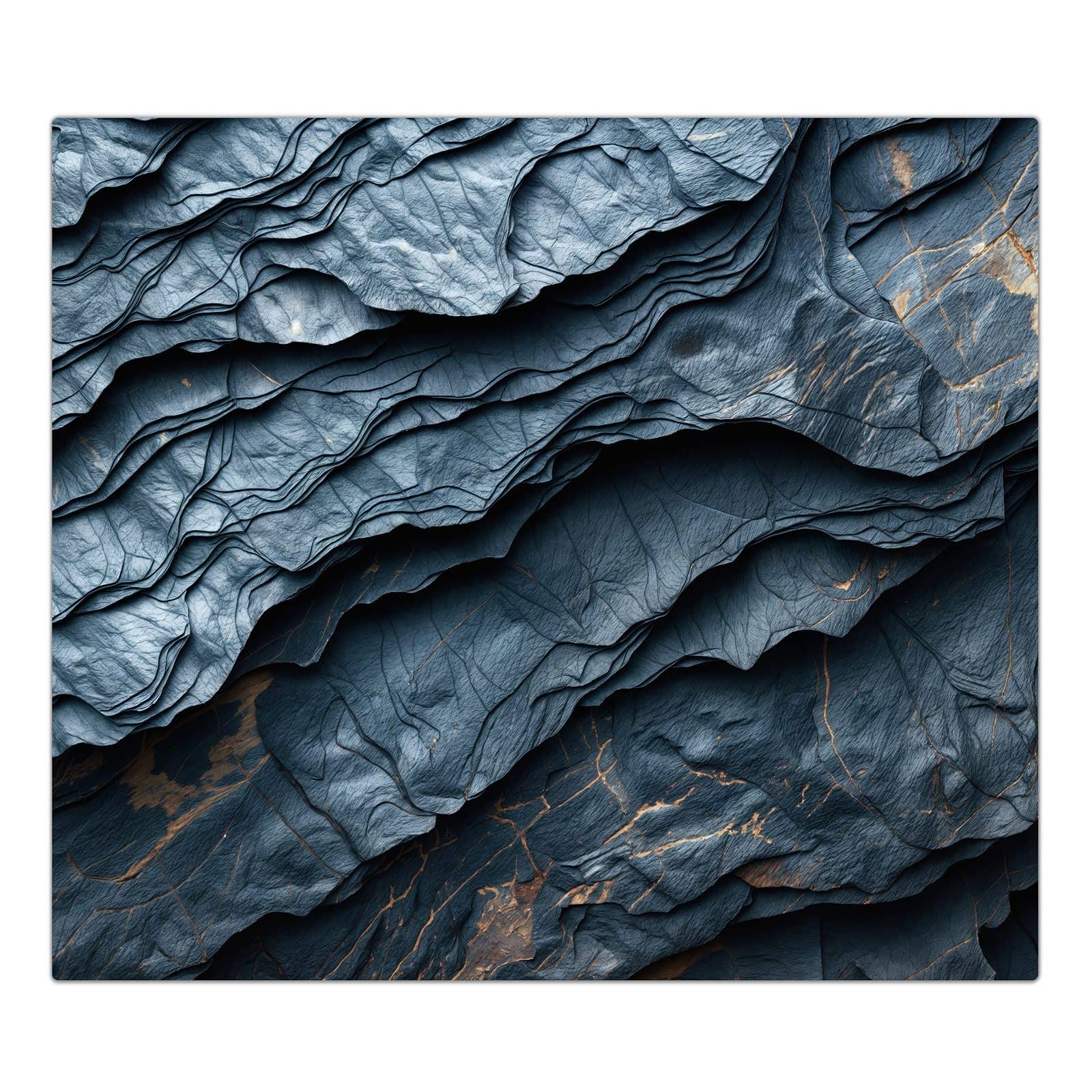 1-teilige Glasplatte für Herd mit Gefaltete Texturen-Motiv in der Frontansicht #grösse_1-Teilig (60x52cm)