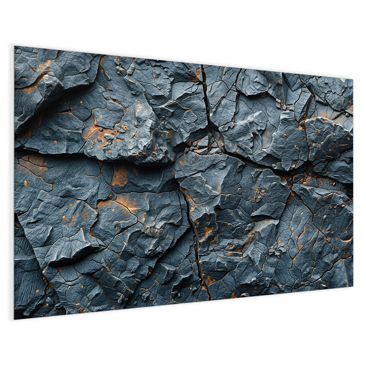 4 mm Glas statt lackiertem Blech – Magnettafel - Zerklüfteter Fels