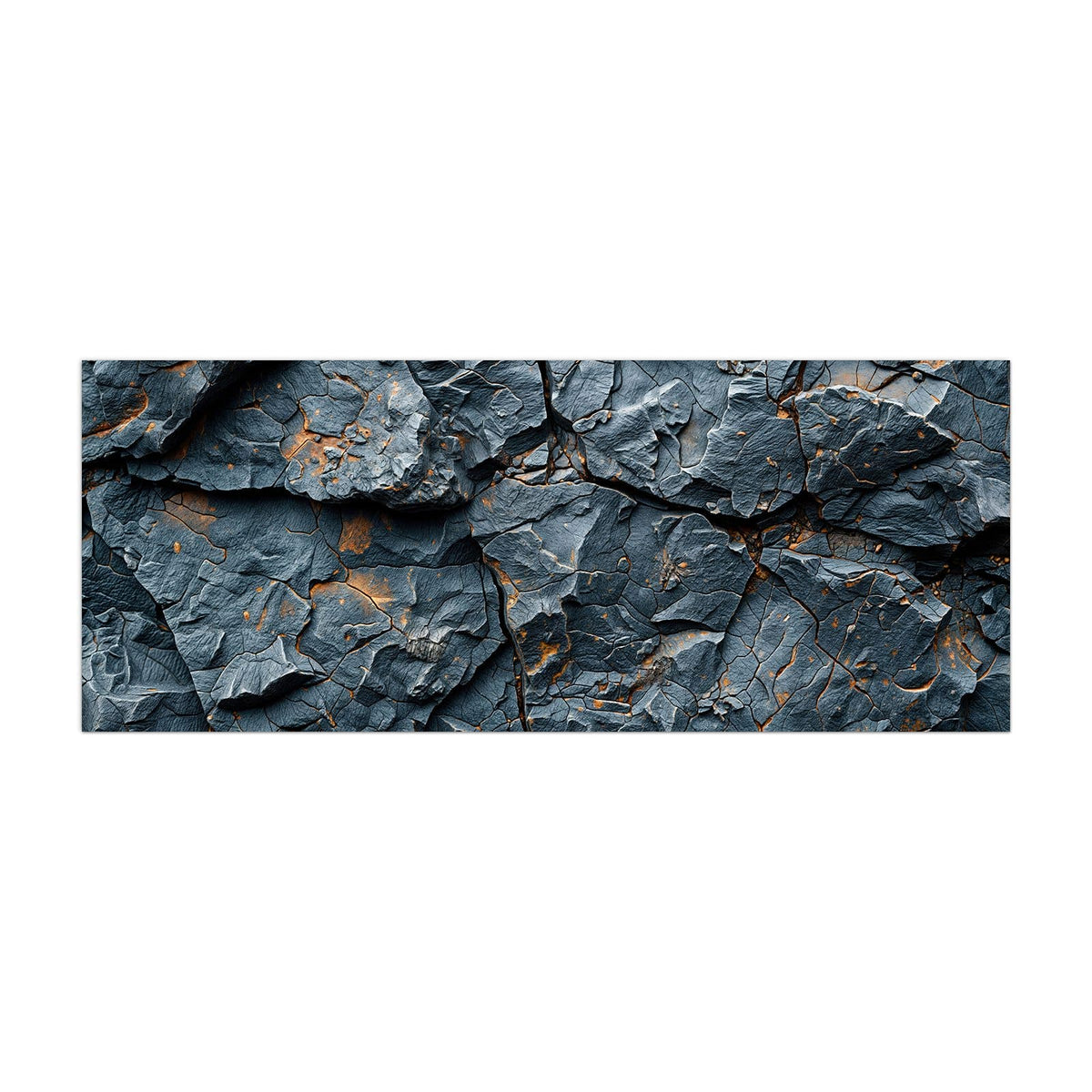 Küchenrückwand aus Glas Zerklüfteter Fels im Hochformat, Motiv bildfüllend von vorn