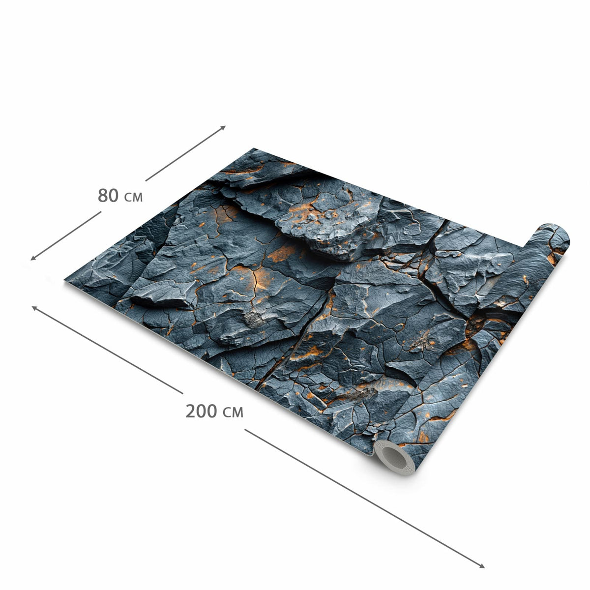 Pflegeleichter waschbarer Küchenläufer mit Motiv Gesteinsformation in der Grösse 80x200 cm