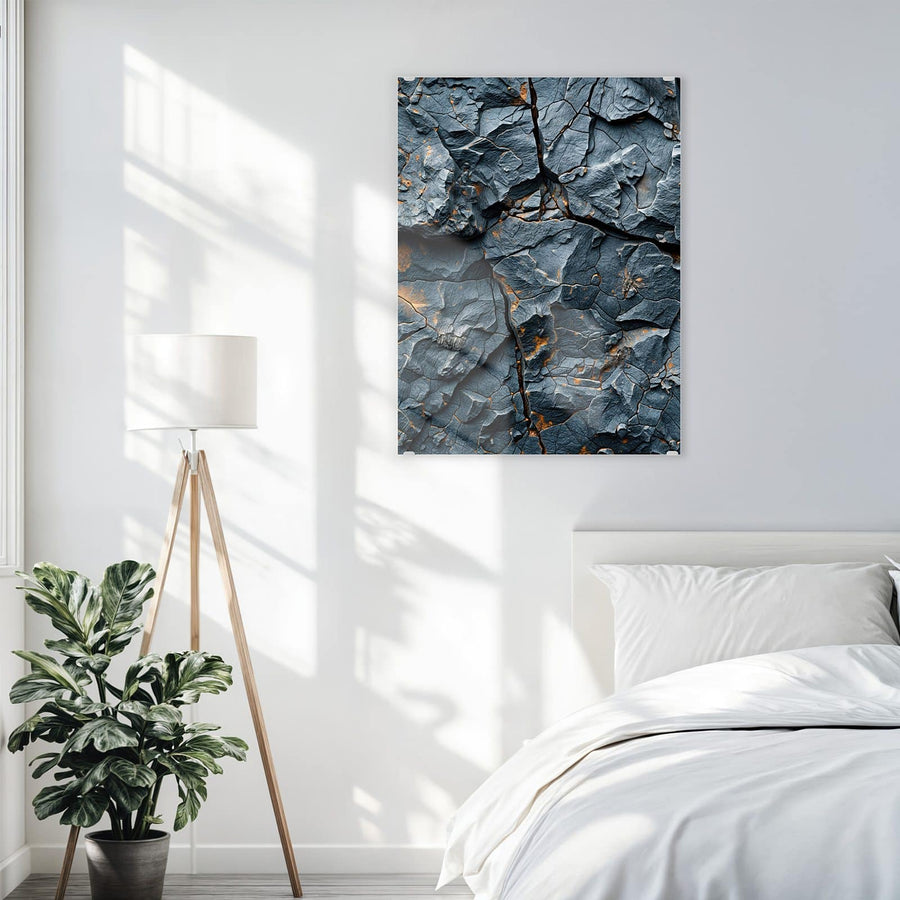 Maße Wandbild - Zerklüfteter Fels - Hochformat