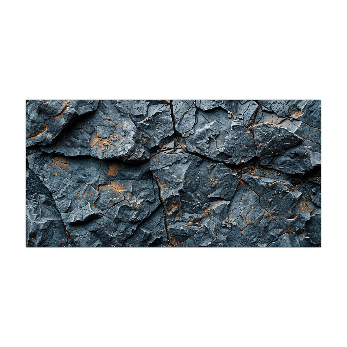 Küchenrückwand aus Glas Zerklüfteter Fels im Hochformat, Motiv bildfüllend von vorn