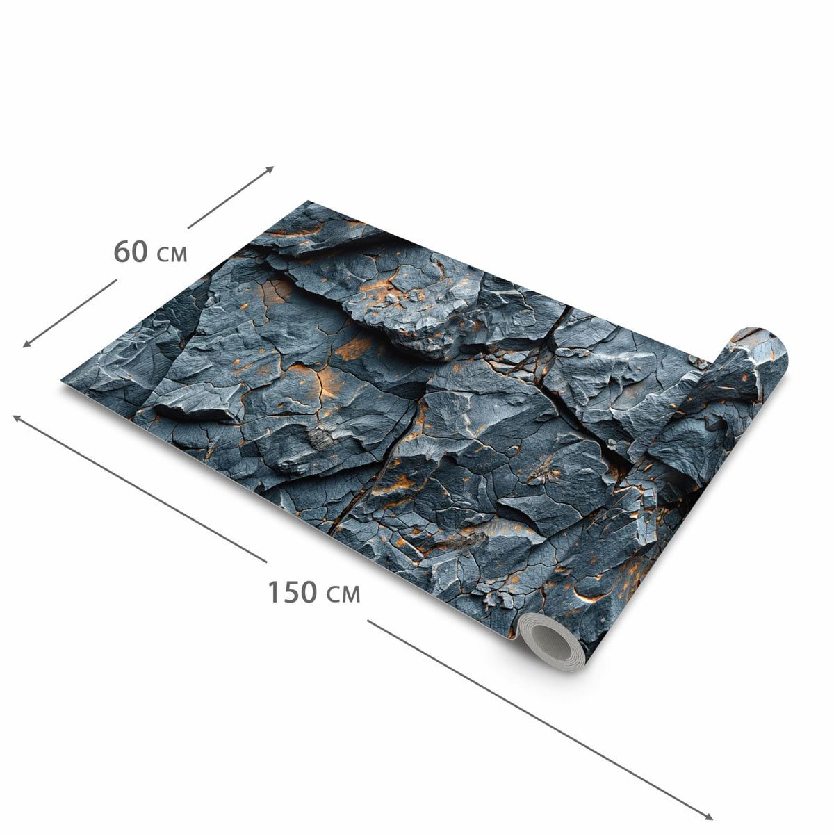 Wasserabweisender Küchenteppich mit Motiv Gesteinsformation in der Größe 80x200 cm
