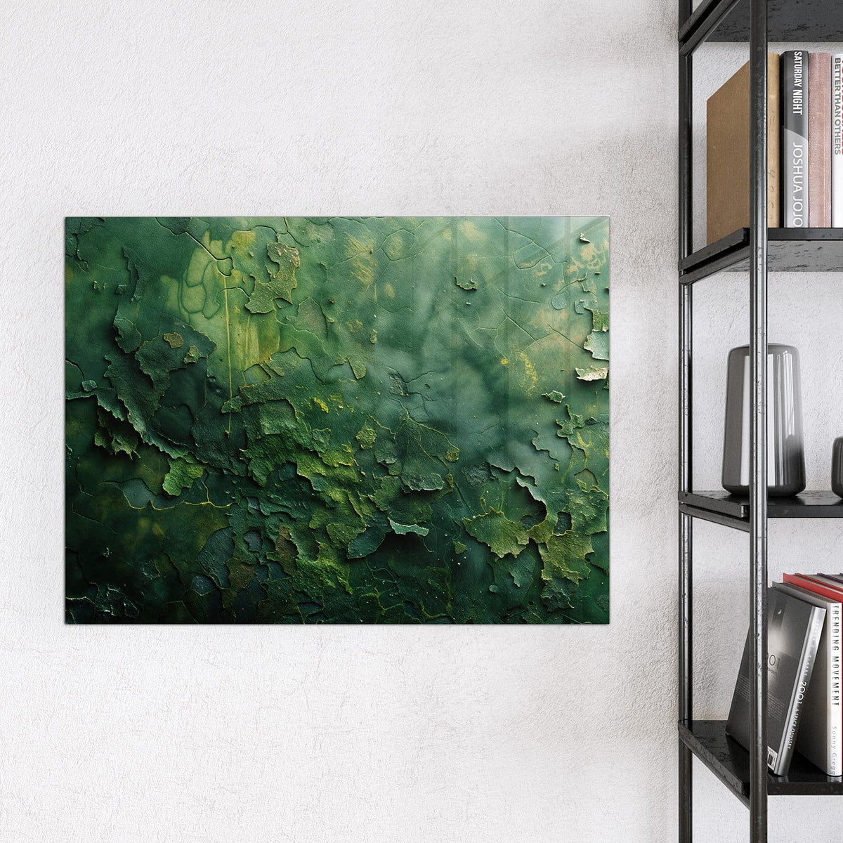 9 Größen – von 30 × 30 bis 120 × 90 cm – Glas Magnettafel - Abblätterndes Grün
