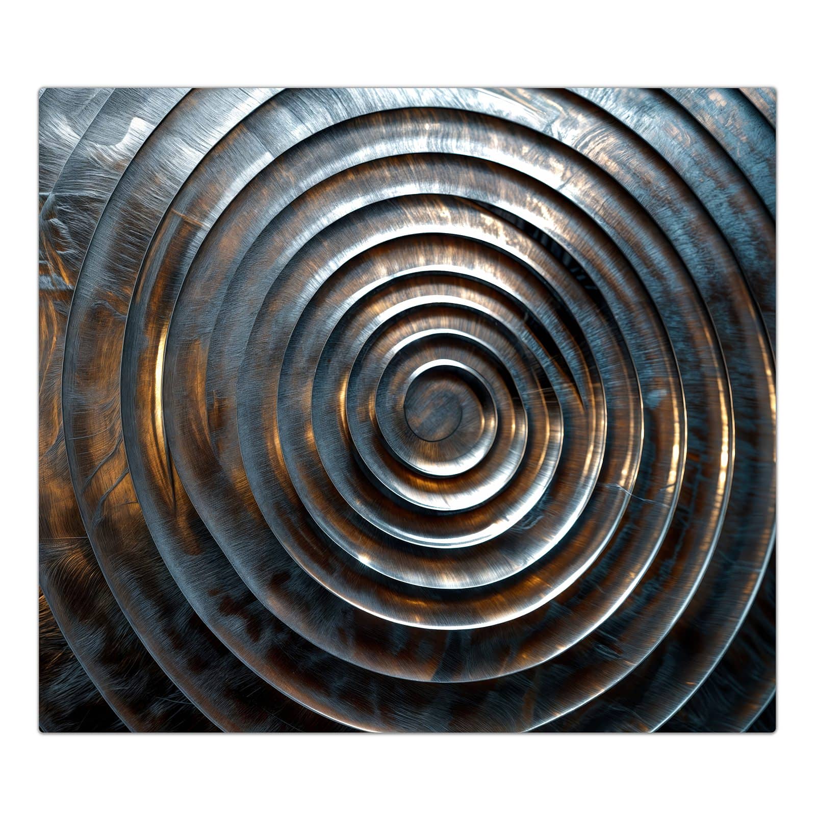 1-teilige Ceranfeldabdeckung mit Metallische Spiralen-Motiv in der Frontansicht #grösse_1-Teilig (60x52cm)