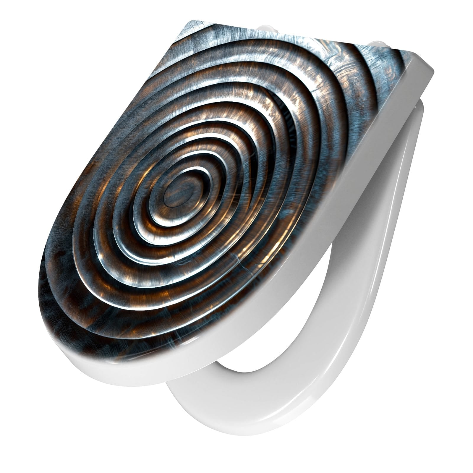 WC-Sitz mit Absenkautomatik Metallische Spiralen