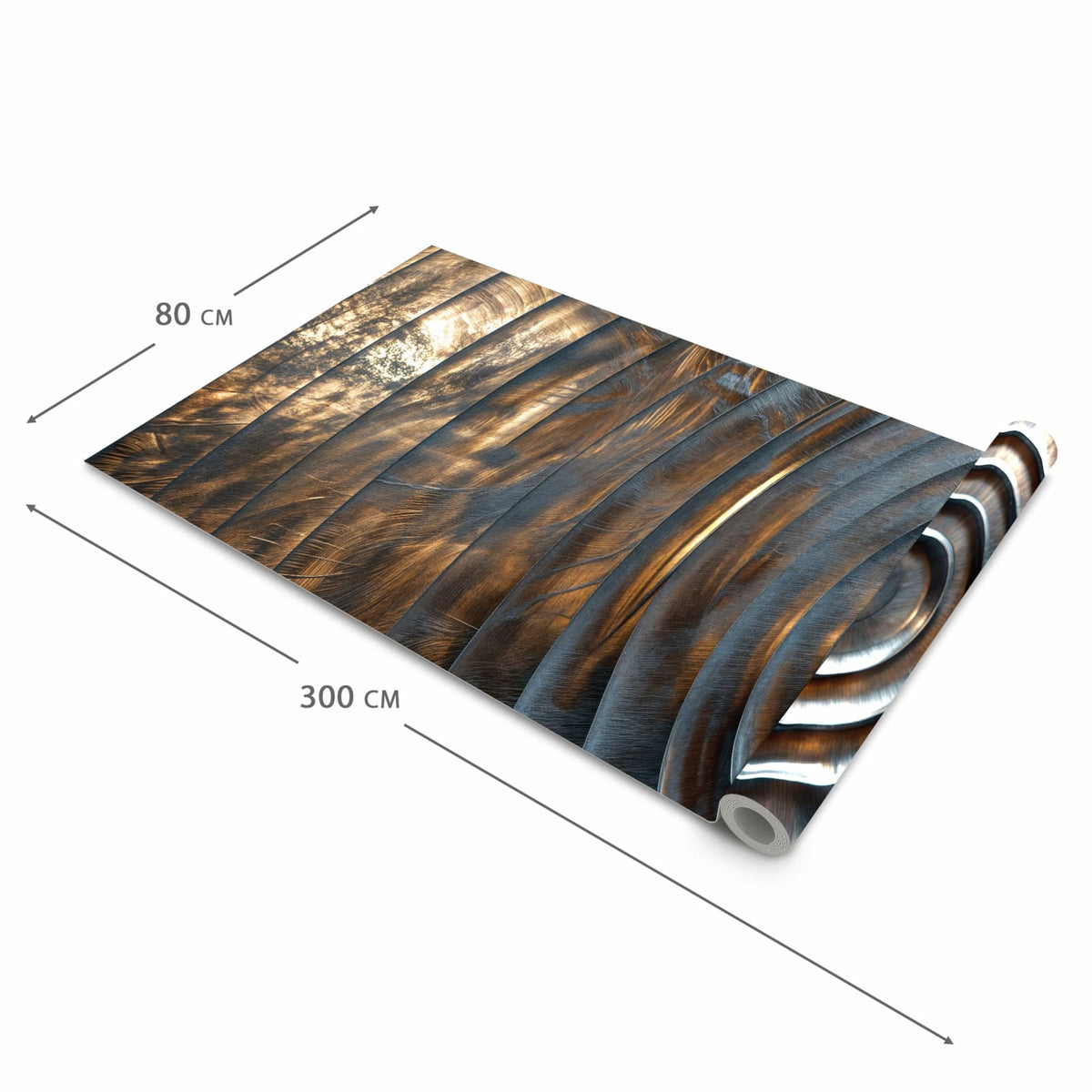 UV-beständiger Küchenläufer mit Motiv Metallische Spiralen in der Größe 60x90 cm