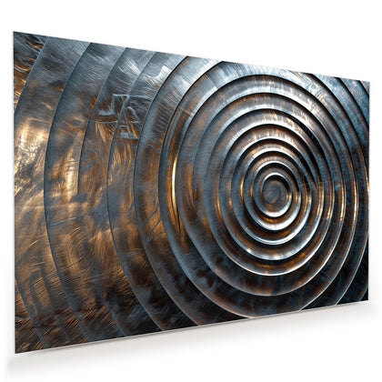 Wandbild mit dem Motiv Metallringe