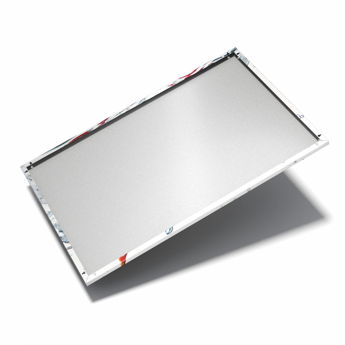 Nur 7 mm – liegt eng an der Wand – Metall Magnettafel - Drei Chilis im Wasser
