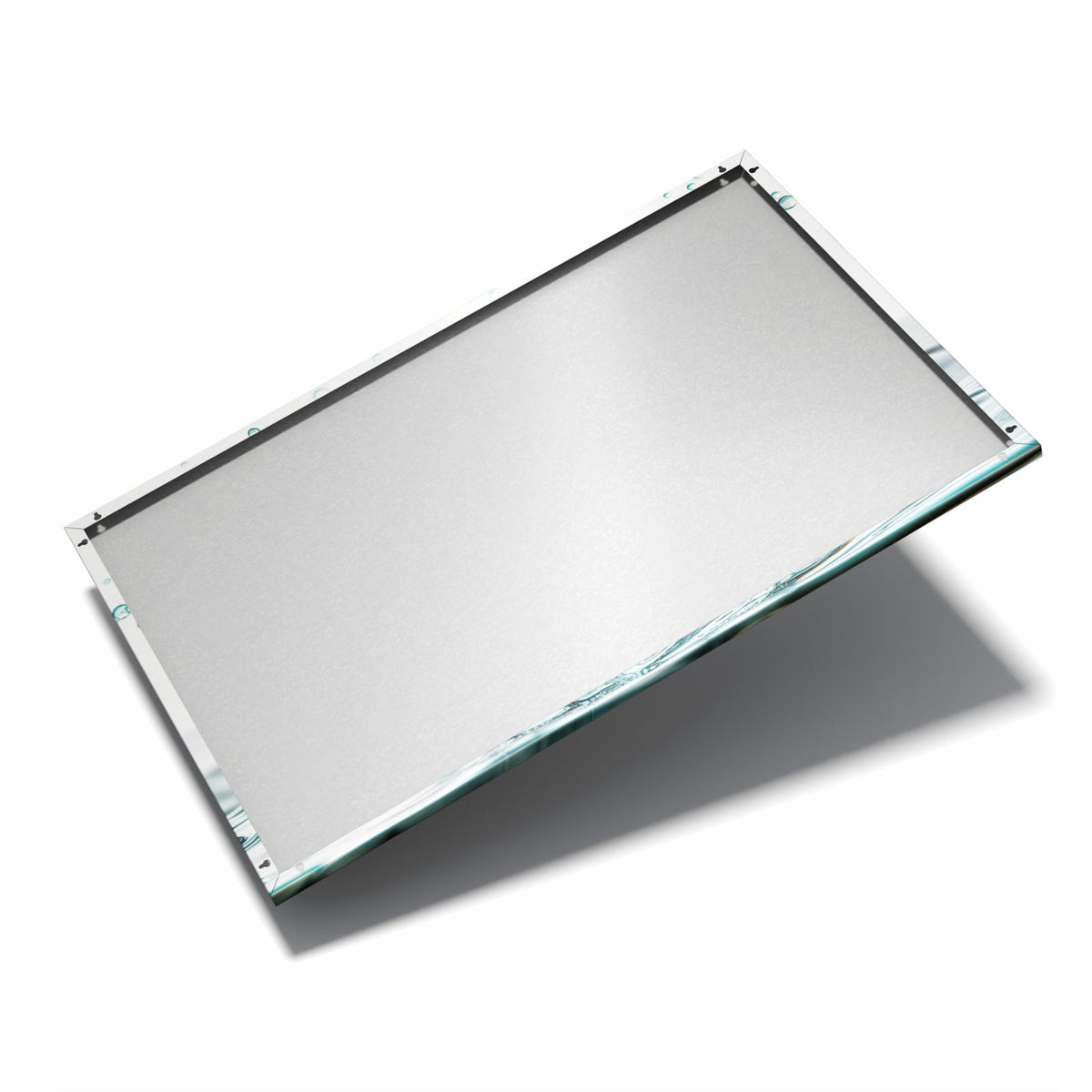 Nur 7 mm – liegt eng an der Wand – Metall Magnettafel - Spritzende Wasserkrone