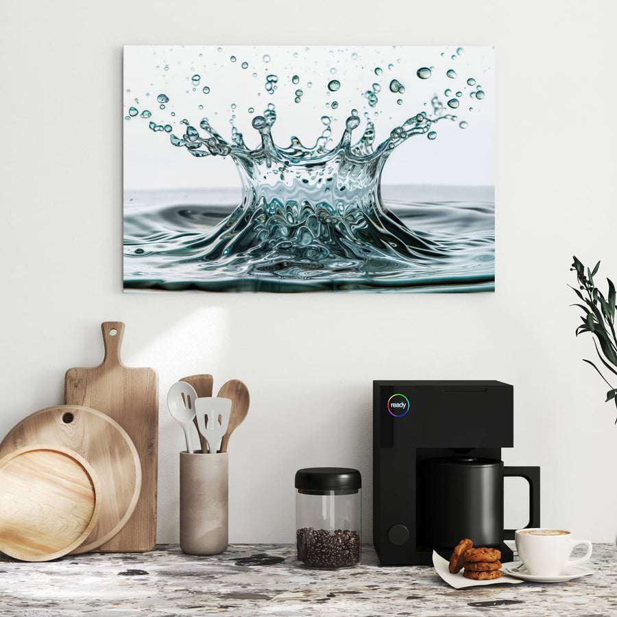 Maße Metall Magnettafel - Spritzende Wasserkrone