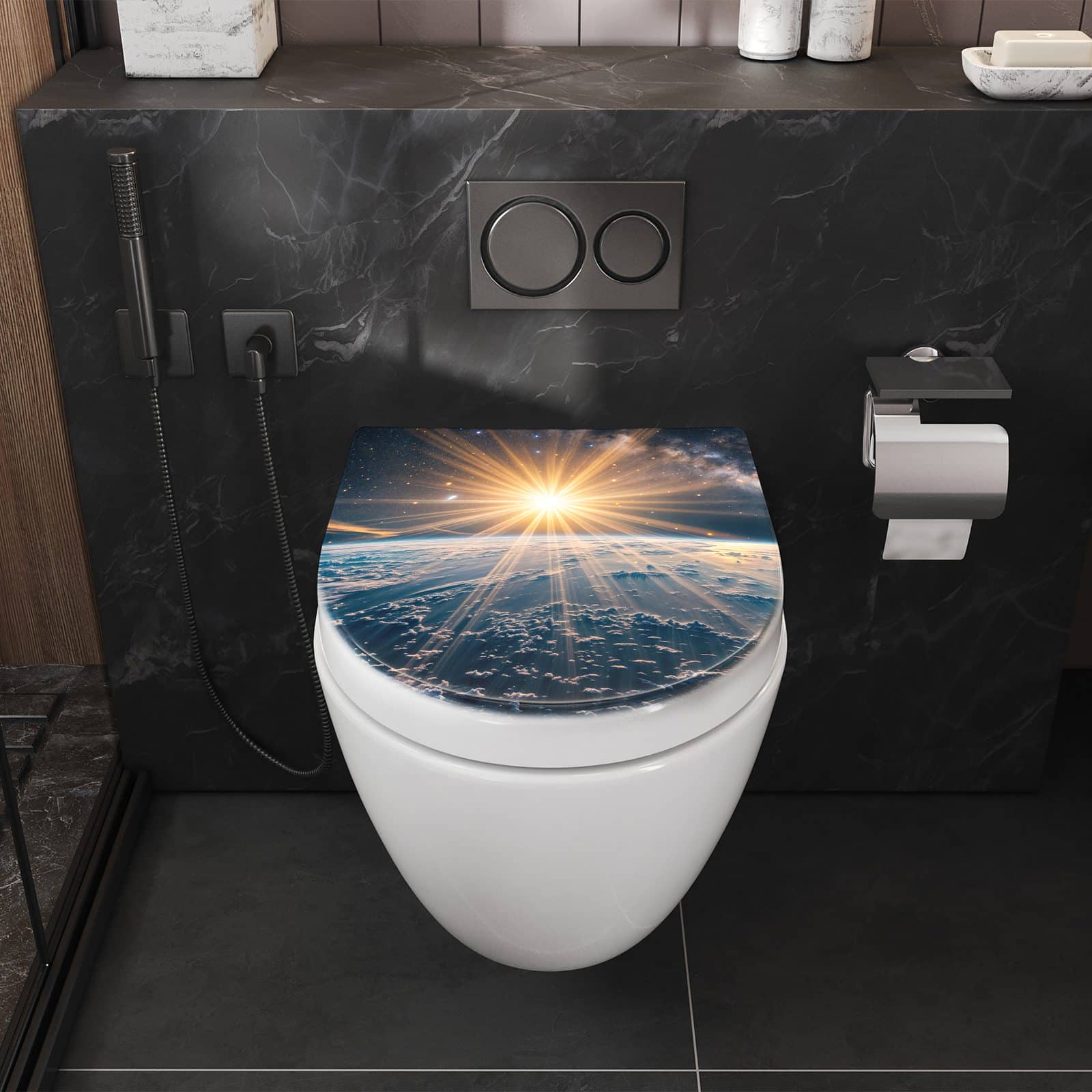 WC-Sitz mit Absenkautomatik Erde von Sonnenaufgang