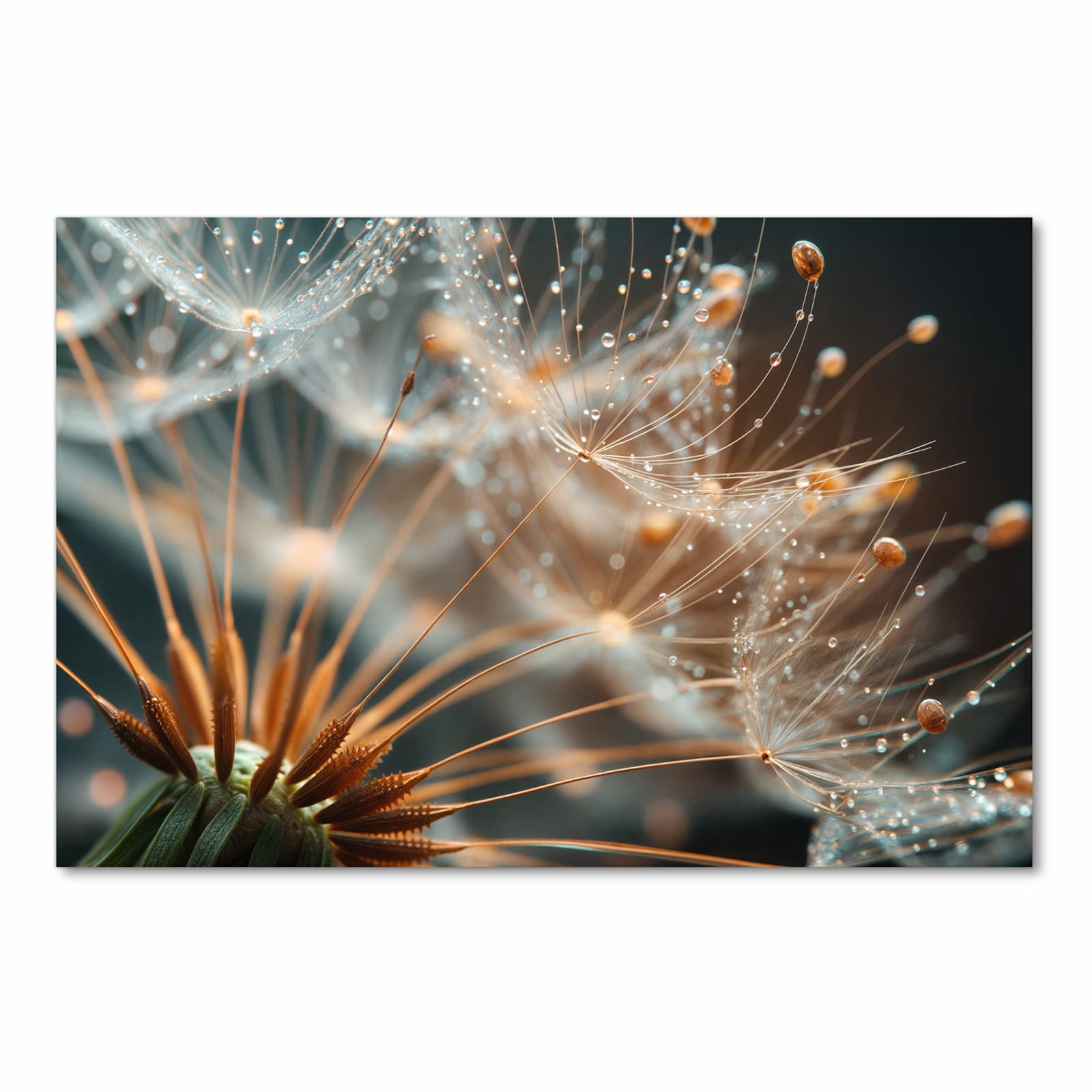 Langlebiger waschbarer Küchenläufer mit Motiv Pusteblumenperlen in Frontansicht