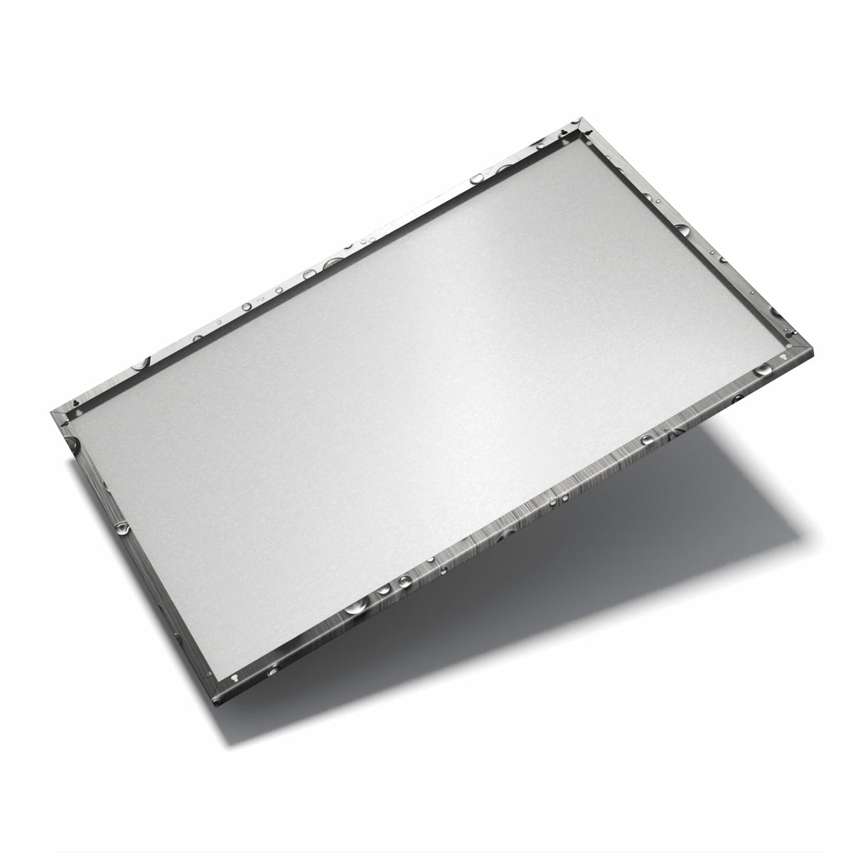 Nur 7 mm – liegt eng an der Wand – Metall Magnettafel - Wassertropfen auf Metall