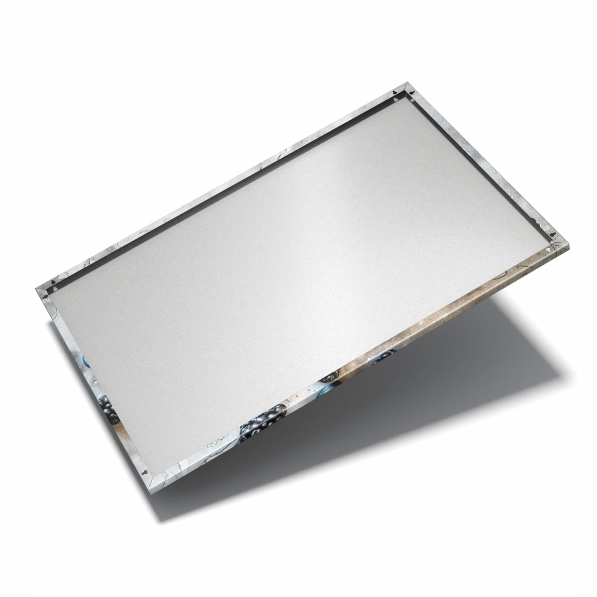 Nur 7 mm – liegt eng an der Wand – Metall Magnettafel - Schale mit Blaubeeren