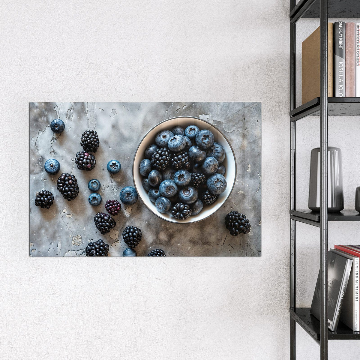 9 Größen – von 30 × 30 bis 120 × 90 cm – Magnettafel - Schale mit Blaubeeren