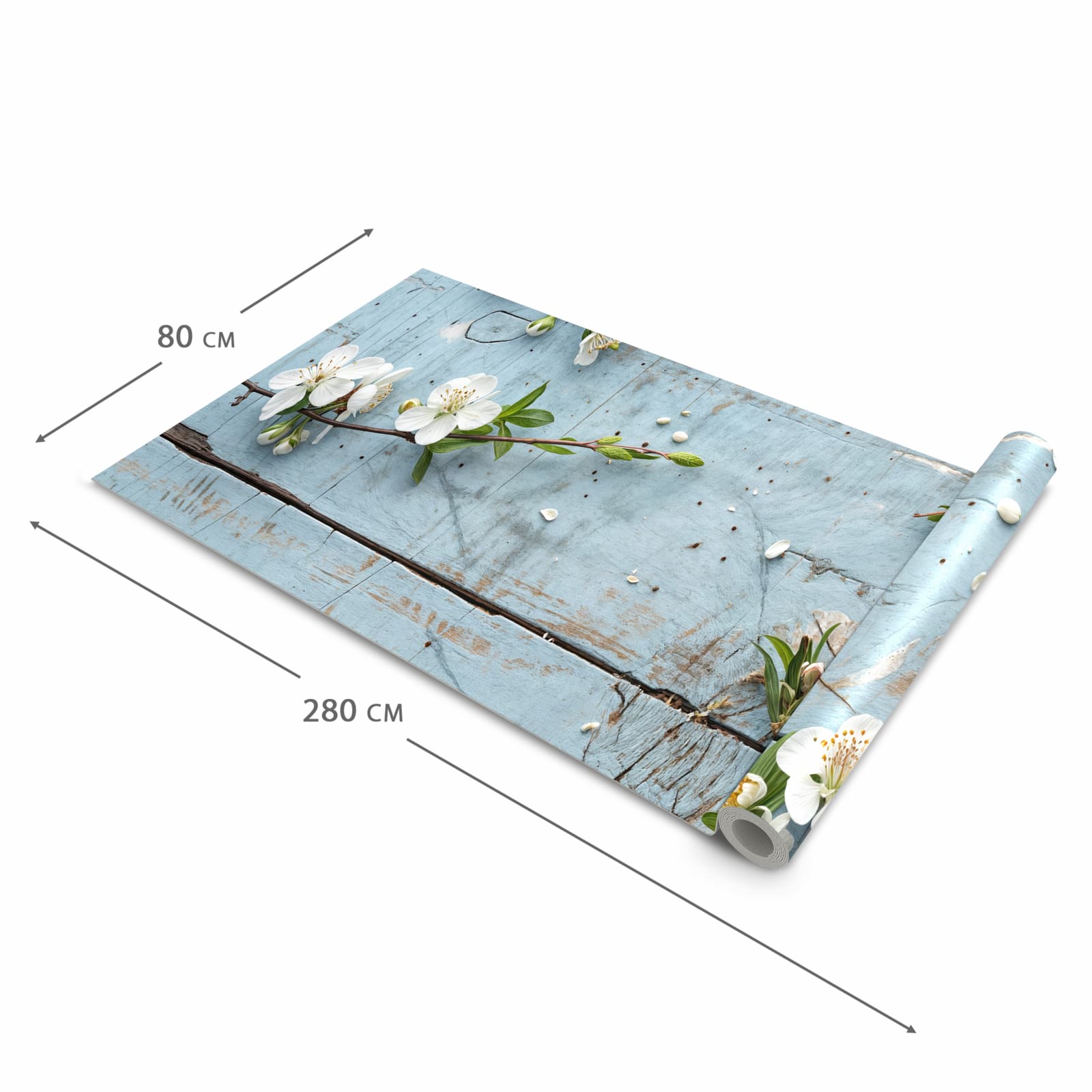 Bodenläufer mit Motiv Frühlingszweige in der Grösse 60x150 cm für sichere Aufbewahrung