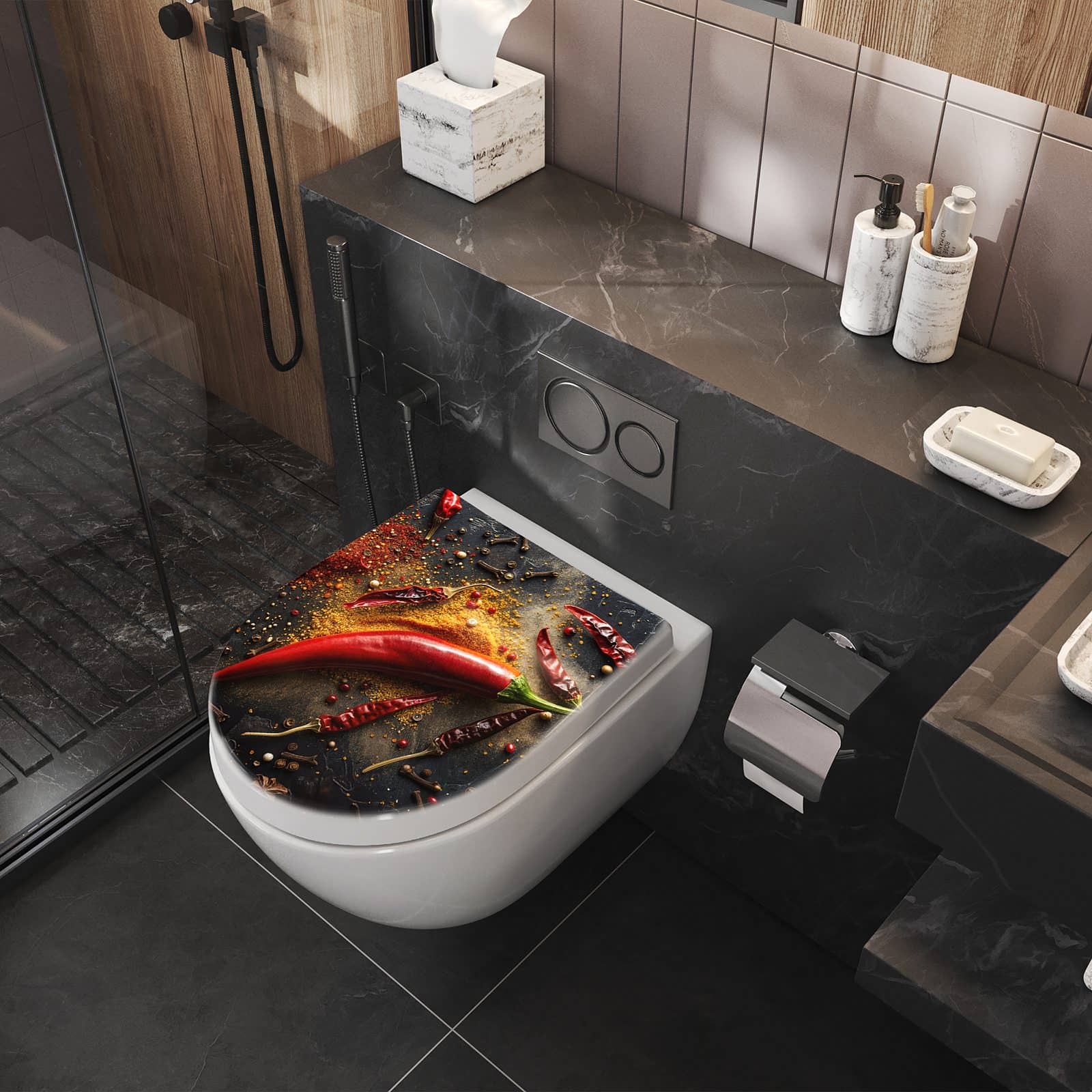 WC-Sitz mit Absenkautomatik Gewürzmischung ansicht