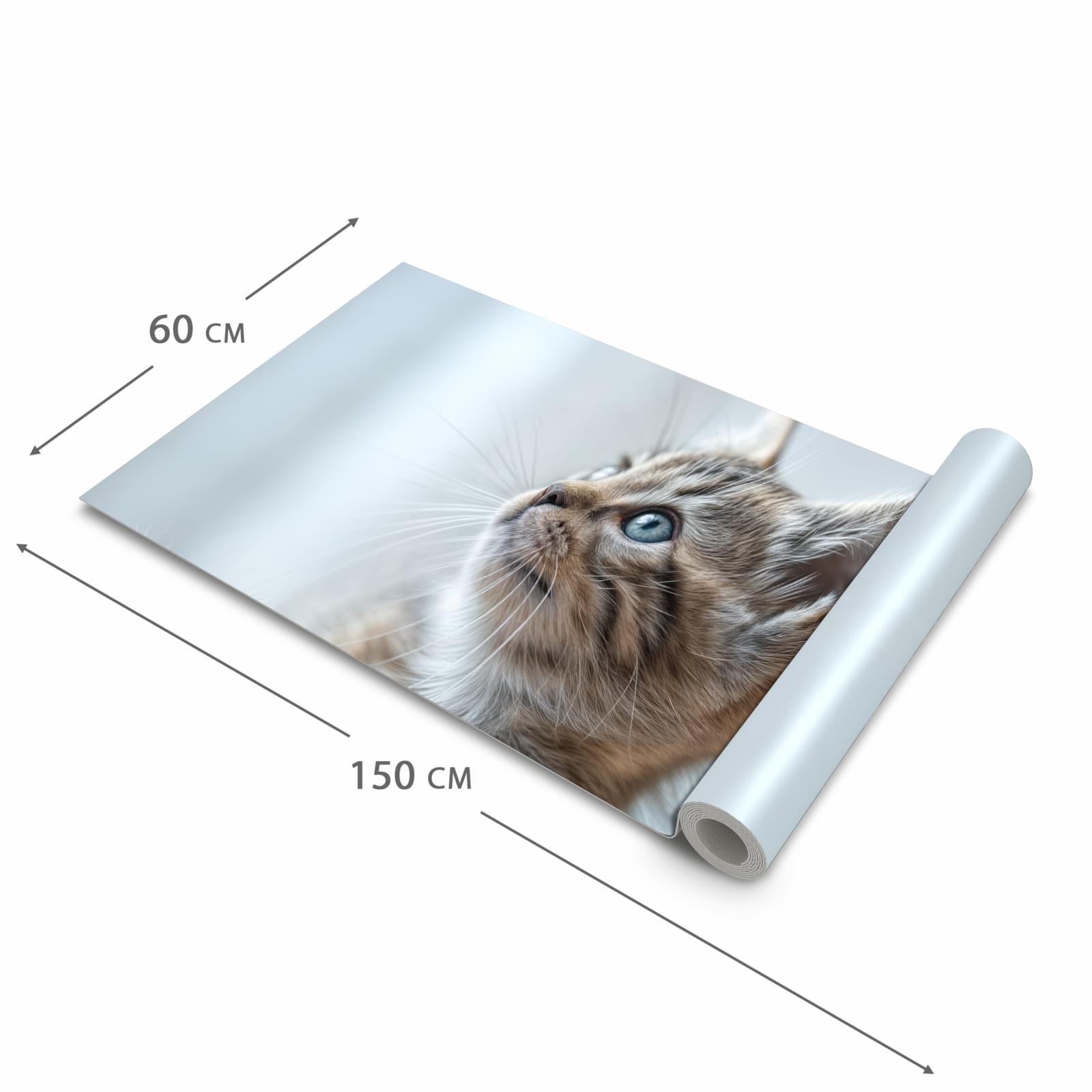 Feuchtigkeitsresistenter Küchenteppich mit Motiv Kätzchen22 in der Größe 90x240 cm