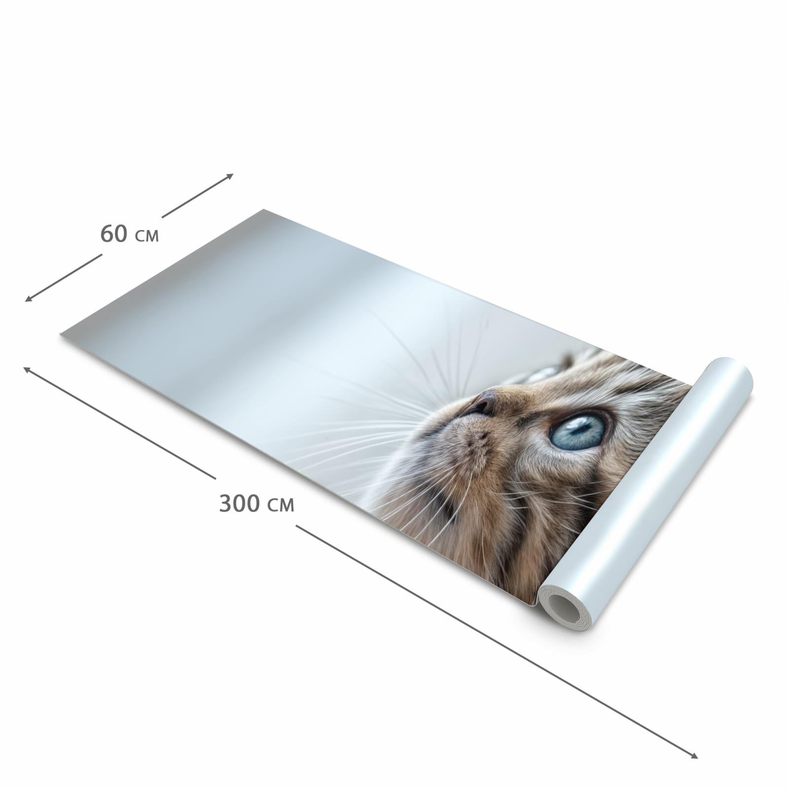 Farbbeständiger rutschfester Küchenteppich mit Motiv Kätzchen22 in der Grösse 90x240 cm