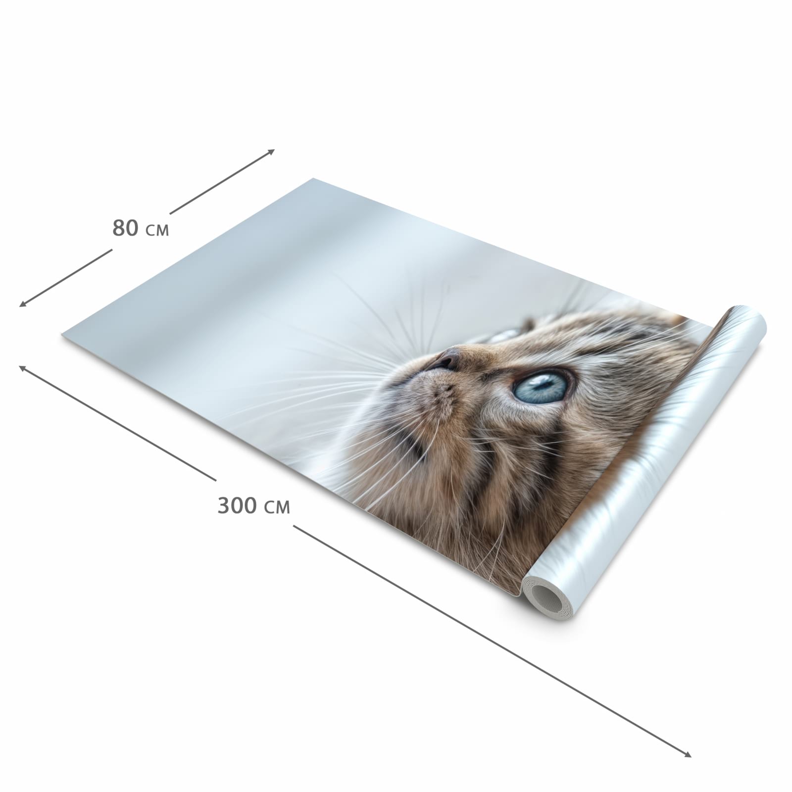 Abriebfester rutschfester Küchenläufer mit Motiv Kätzchen22 in der Größe 90x240 cm