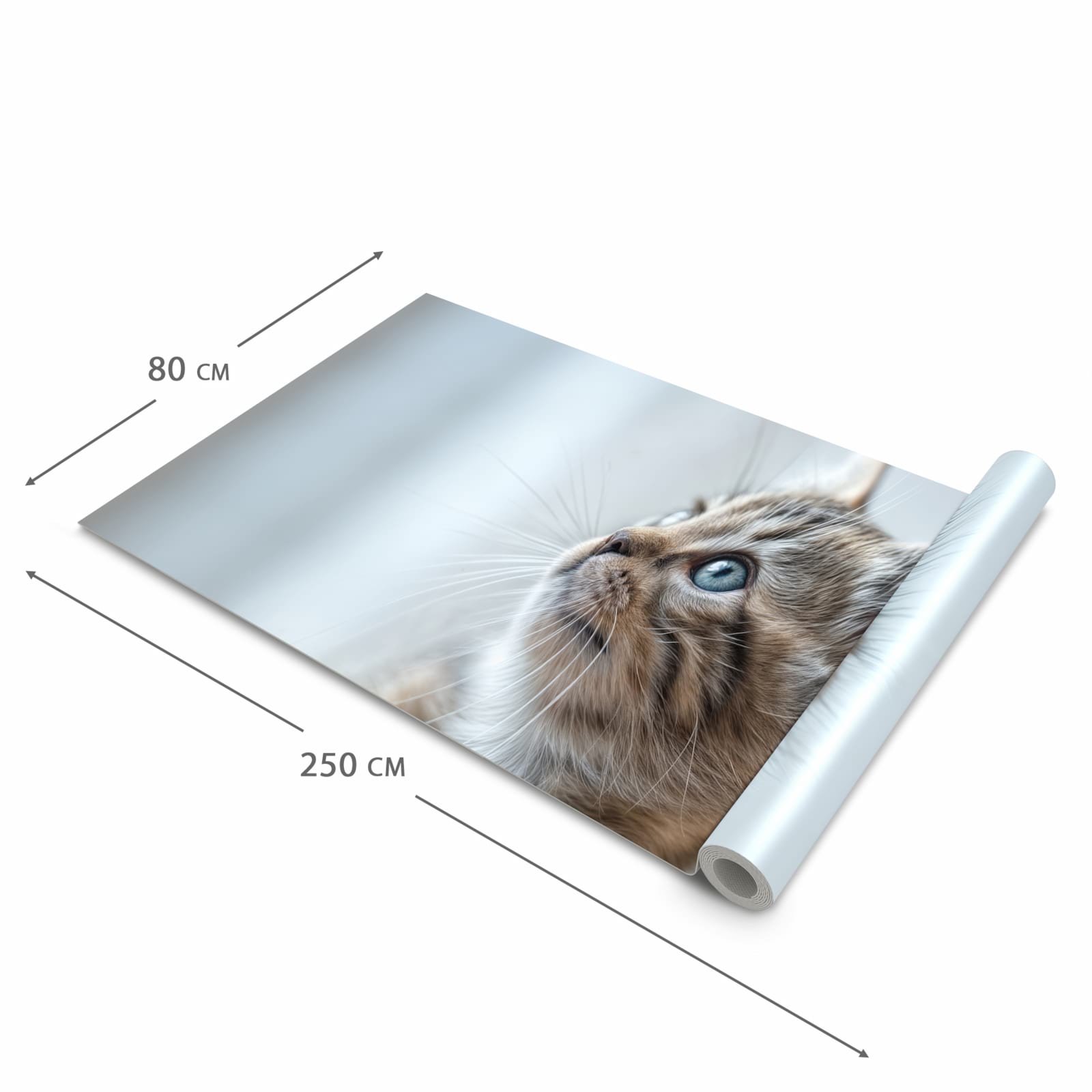 Zeitsparender Küchenläufer mit Motiv Kätzchen22 in der Grösse 90x240 cm