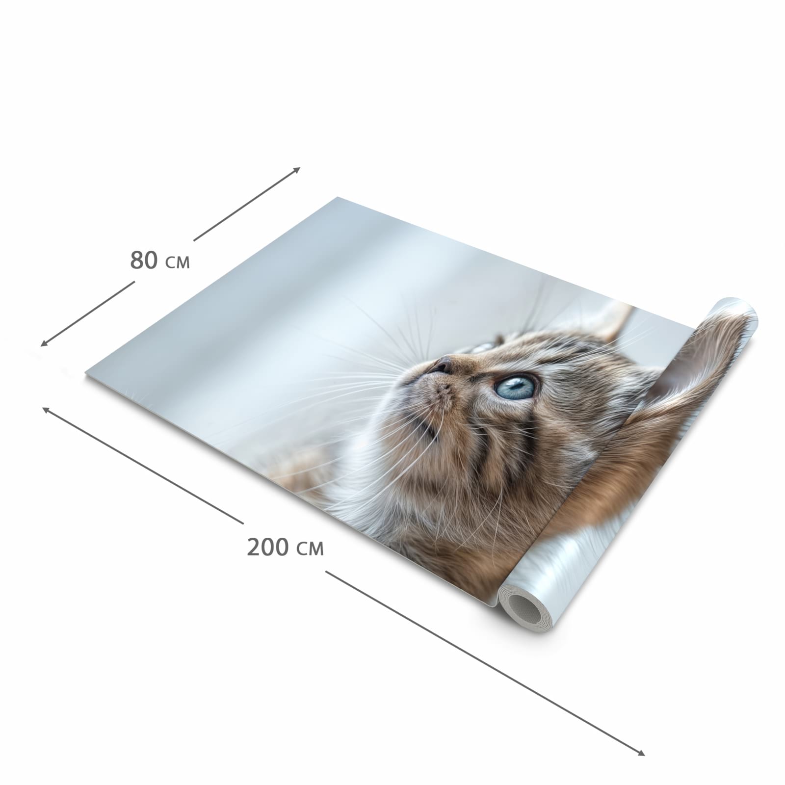 Küchenteppich mit Motiv Kätzchen22 in der Grösse 90x240 cm für sicheres Aufbewahren