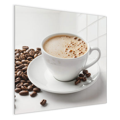 Magnettafel mit dem Motiv Kaffee mit Milchschaum