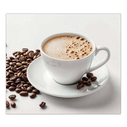 Herdabdeckplatte mit dem Motiv Kaffee mit Milchschaum