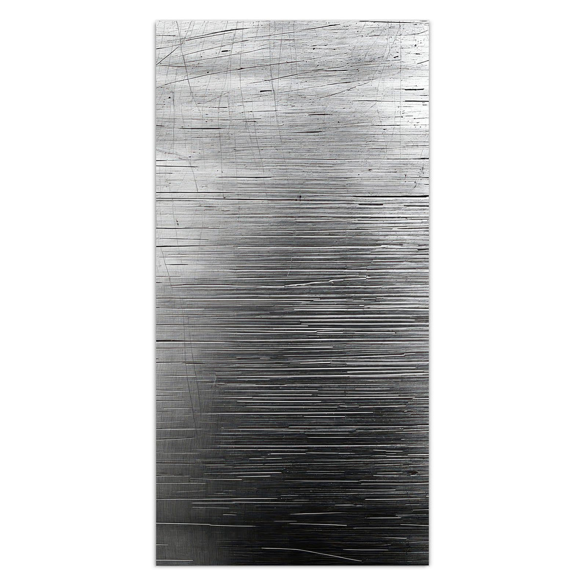 11 Größen – von 30 × 60 bis 60 × 150 cm – Wandbild - Gebürsteter Stahl - Hochformat