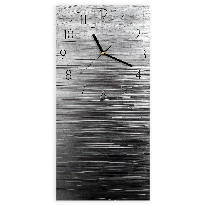 Wanduhr Strukturierte Oberfläche aus Glas – Hochformat 30 × 60 cm mit Ziffernblatt Elegant