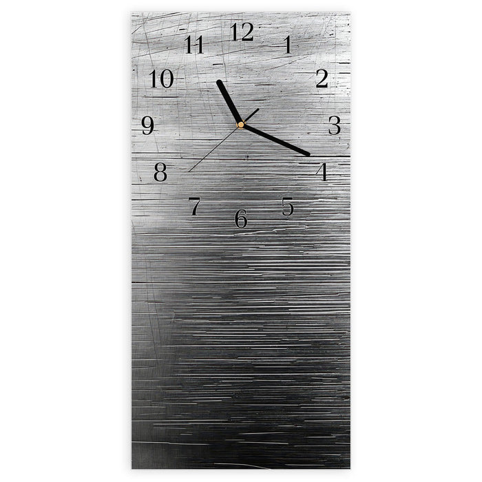 Wanduhr Strukturierte Oberfläche aus Glas – Hochformat 30 × 60 cm mit Ziffernblatt Klassisch