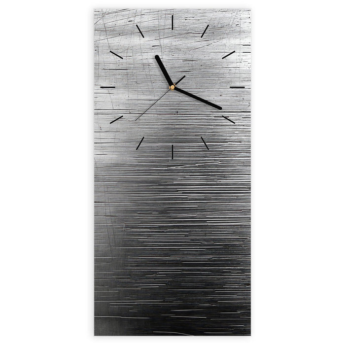 Wanduhr Strukturierte Oberfläche aus Glas – Hochformat 30 × 60 cm mit Ziffernblatt Linie