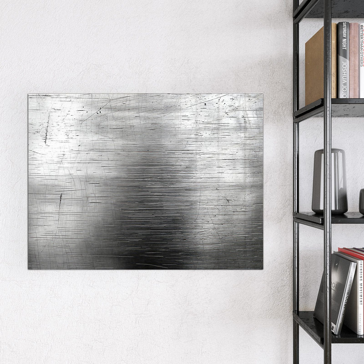 9 Größen – von 30 × 30 bis 120 × 90 cm – Glas Magnettafel - Gebürsteter Stahl