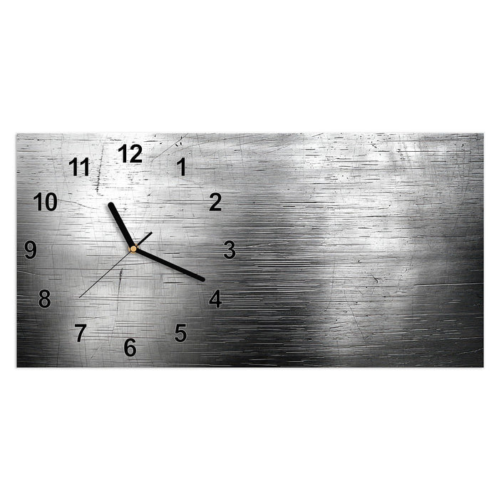 Wanduhr Strukturierte Oberfläche aus Glas – Querformat 60 × 30 cm mit Ziffernblatt Modern
