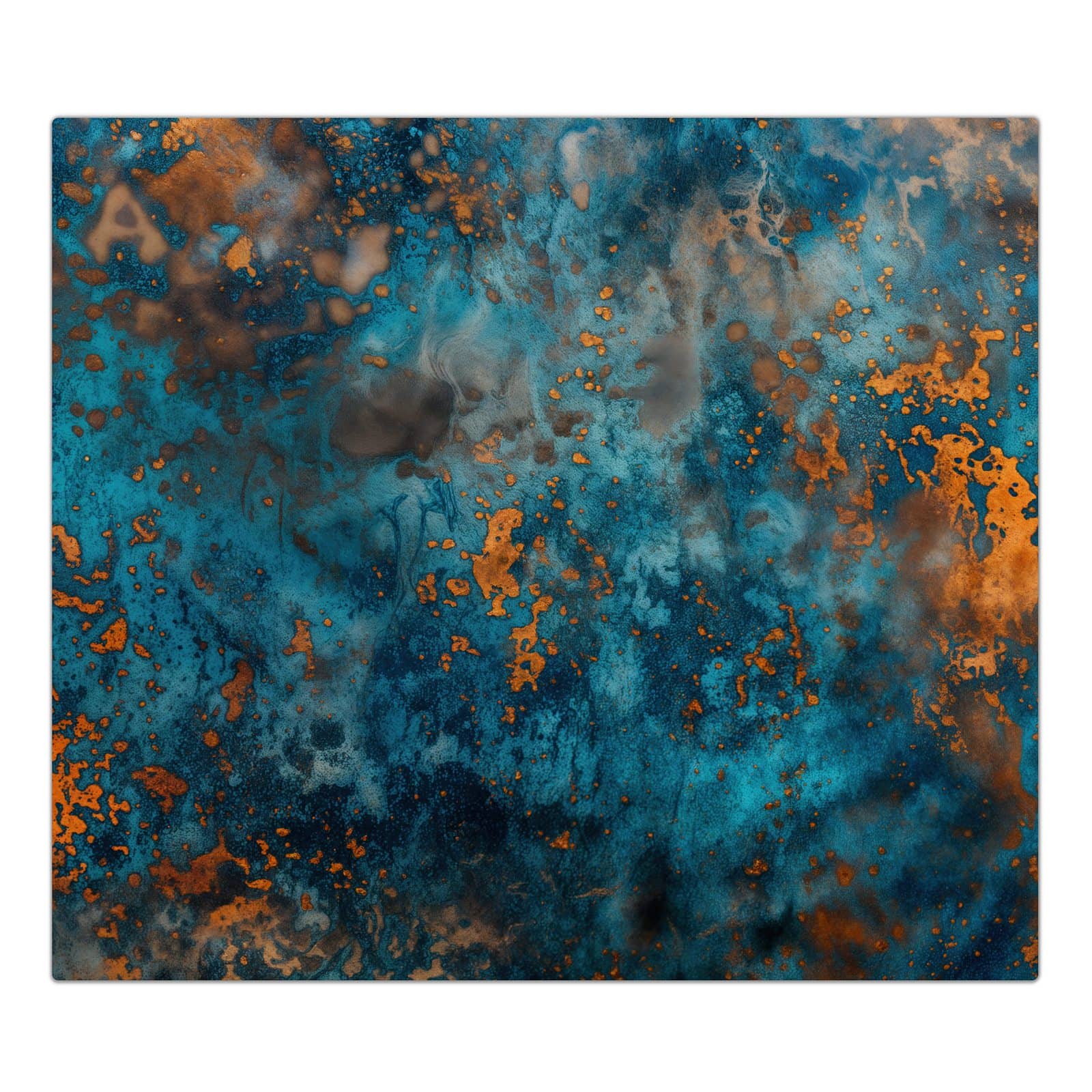 1-teilige Glasplatte für Herd mit Blaue Maserung-Motiv in der Frontansicht #grösse_1-Teilig (60x52cm)