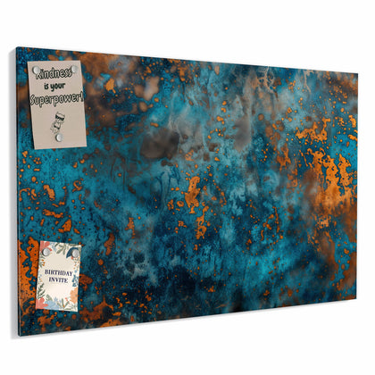 Metall Magnettafel mit dem Motiv Kupferpatina