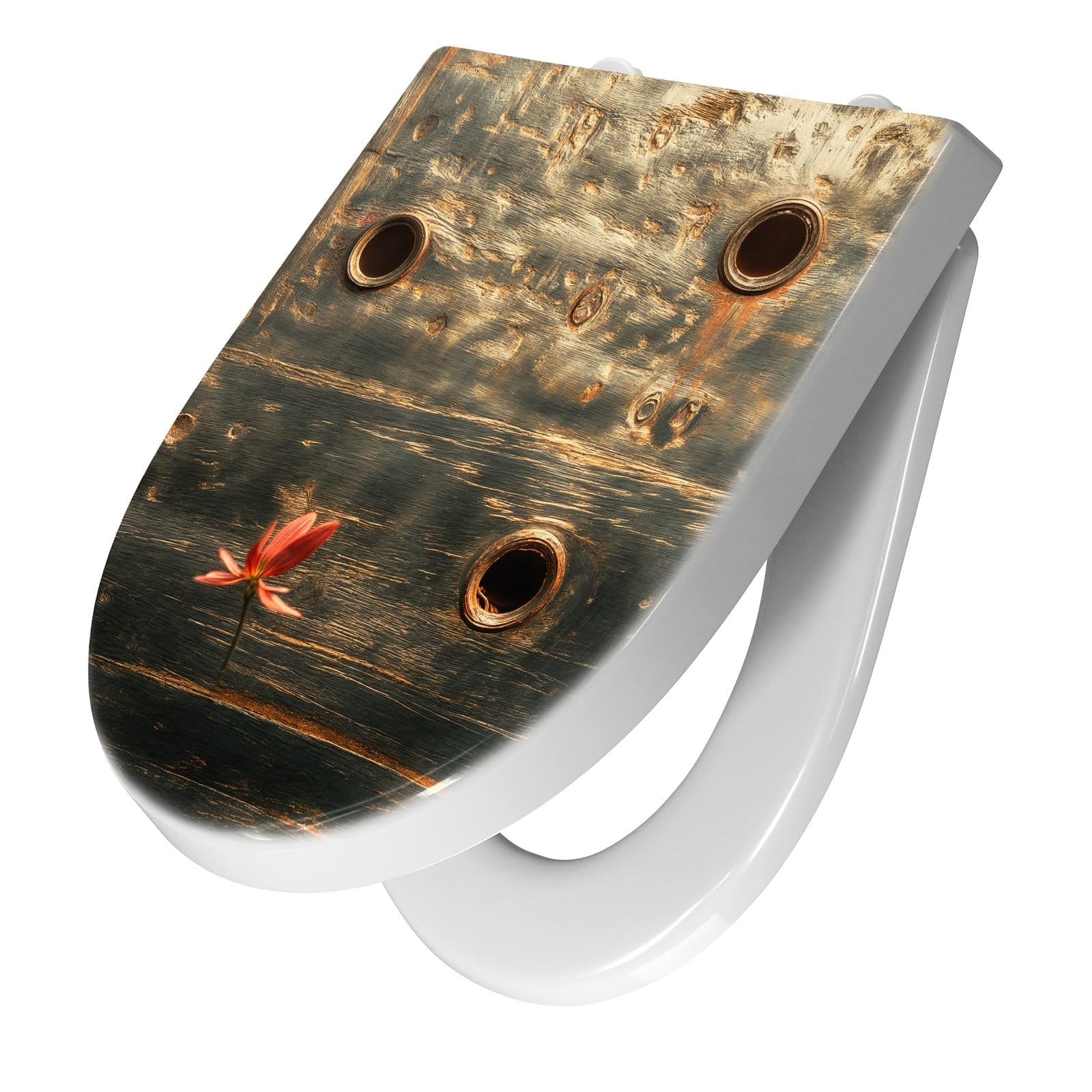 WC-Sitz mit Absenkautomatik Metallplatte Vintage