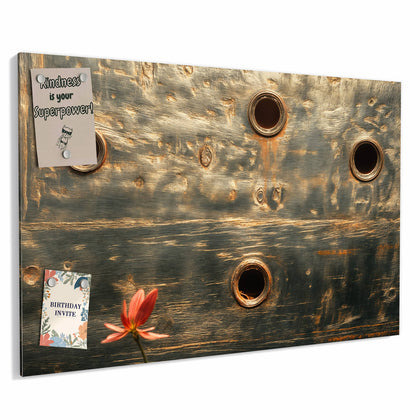 Metall Magnettafel mit dem Motiv Rote Blüten am Metall