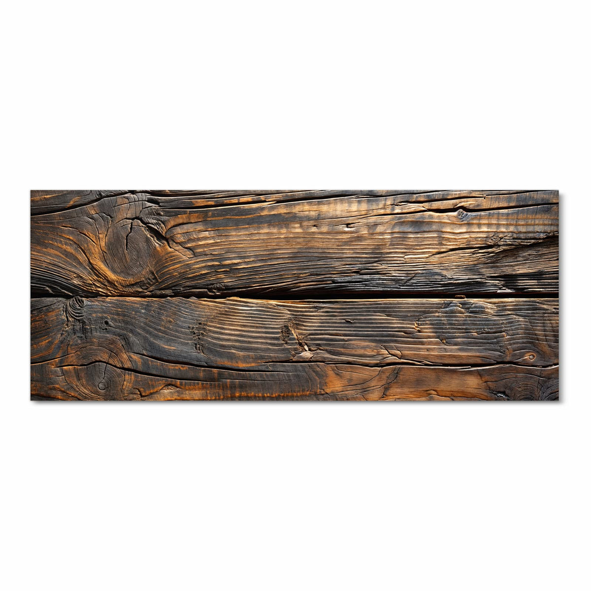 Abriebfester Küchenteppich mit Motiv Holztextur Altholz in Frontansicht