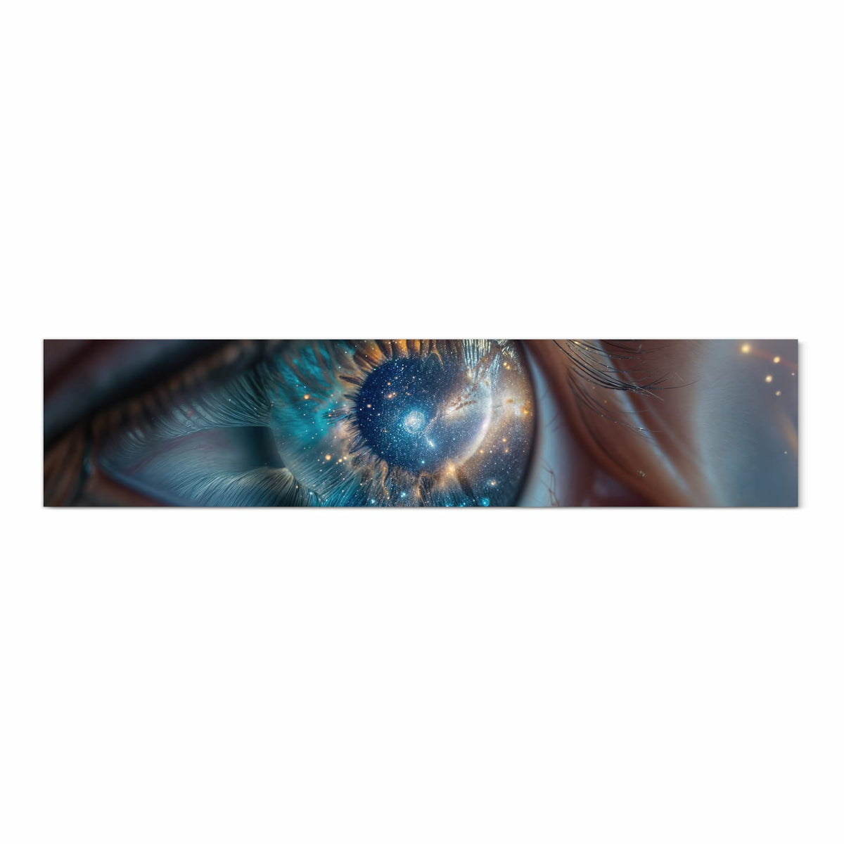 Bodenschonender Küchenläufer mit Motiv Galaxie im Auge in Frontansicht