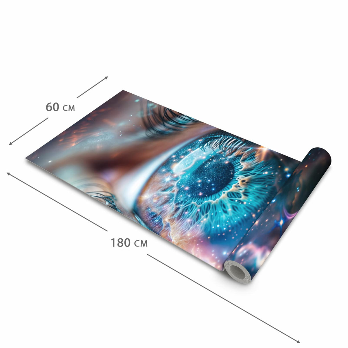 Abriebfester Küchenteppich mit Motiv Galaktisches Auge in der Grösse 80x280 cm