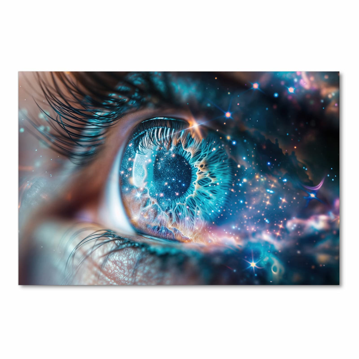 Rutschfester Küchenläufer mit Motiv Galaktisches Auge in Frontansicht