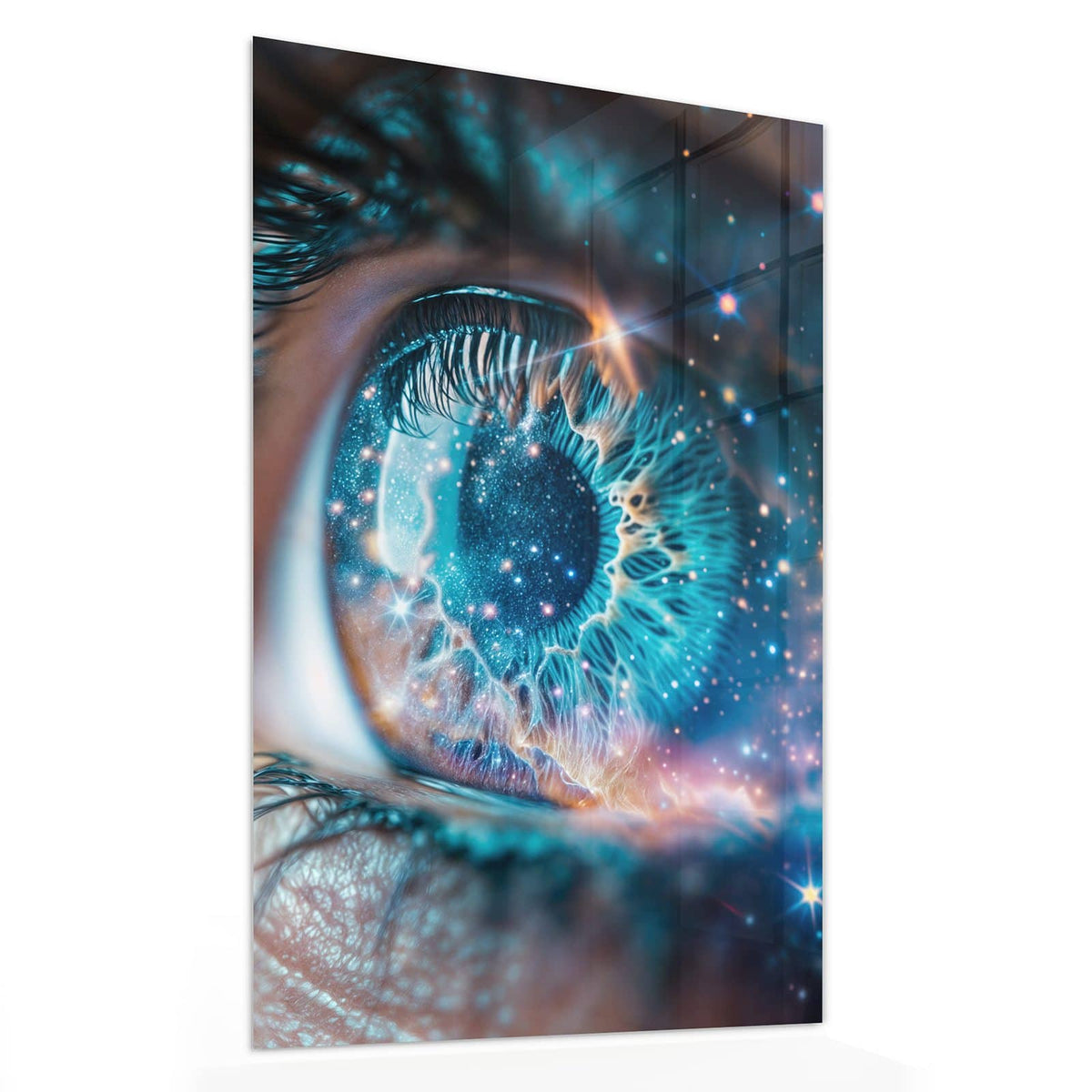 11 Größen – von 30 × 60 bis 60 × 150 cm – Wandbild - Galaktisches Auge - Hochformat