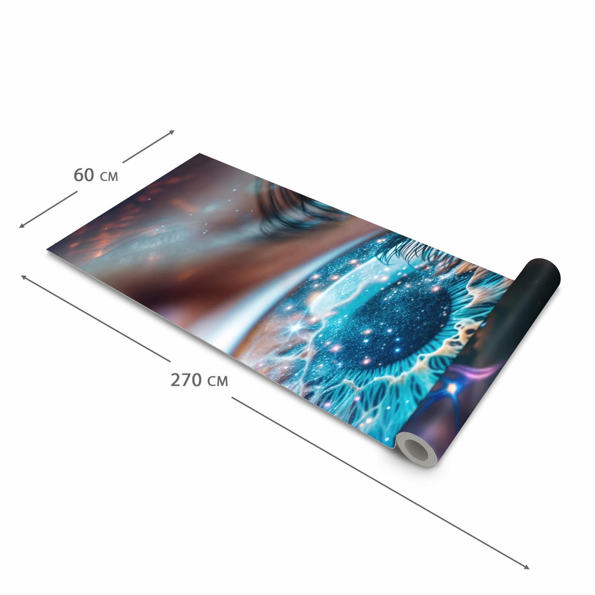 Komfortabler Küchenläufer mit Motiv Galaktisches Auge in der Grösse 80x280 cm