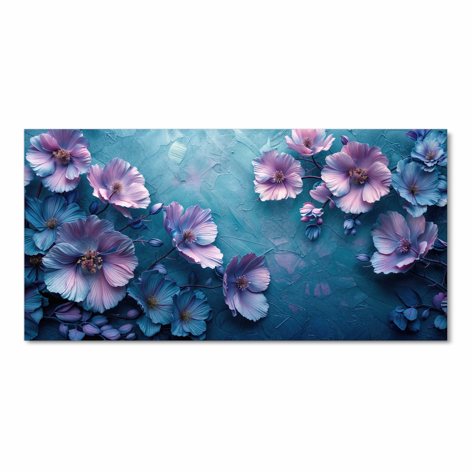 Rutschfester Küchenläufer mit Motiv Blumenmuster in Frontansicht