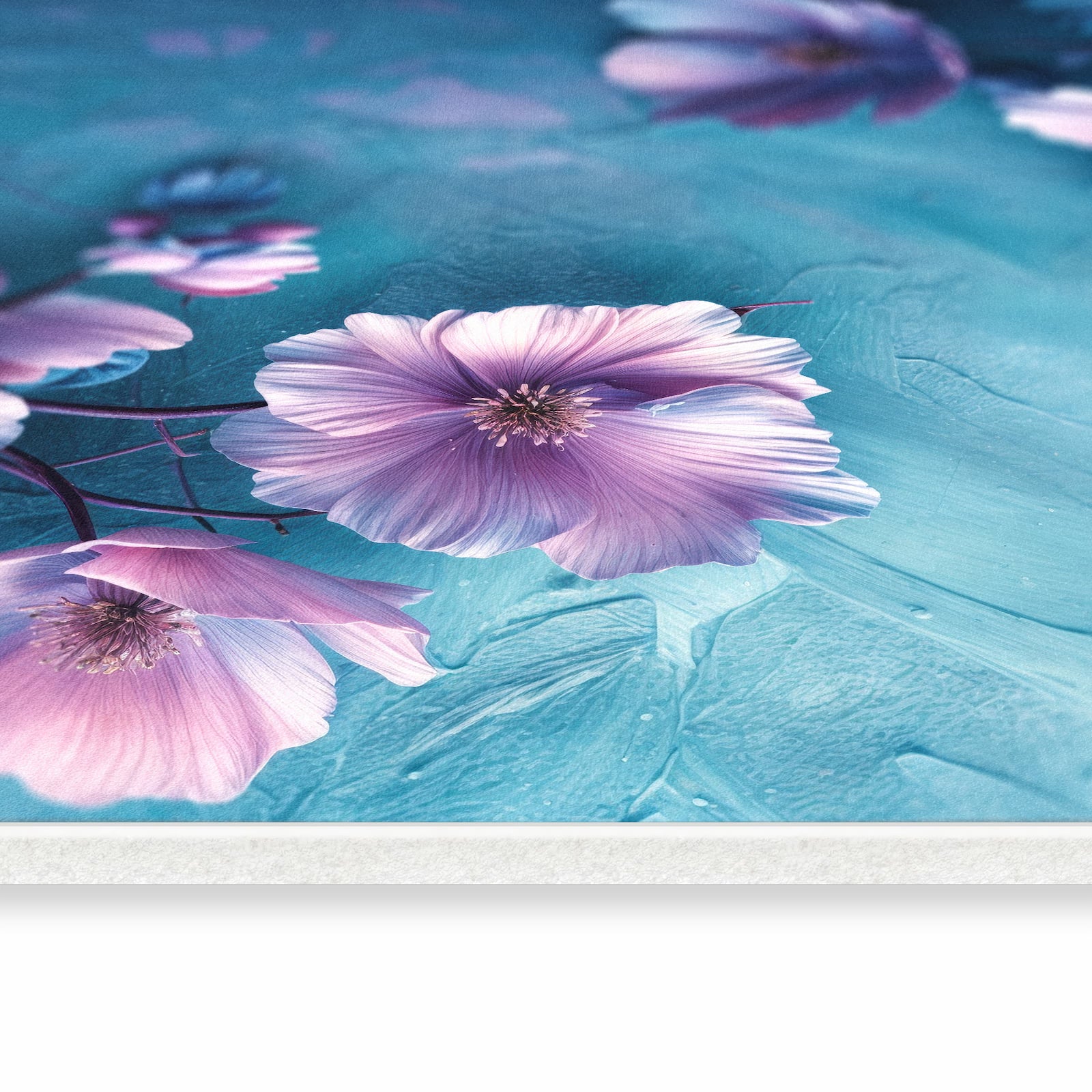 Rutschfester Küchenteppich mit Motiv Blumenmuster in seitlicher Ansicht für Komfort